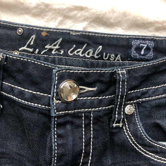 L.A. Idol Angel Wings Flap Pocket Pockets Capri - Women’s 7 - Picture 7 of 9